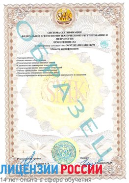 Образец сертификата соответствия (приложение) Тайшет Сертификат ISO 14001